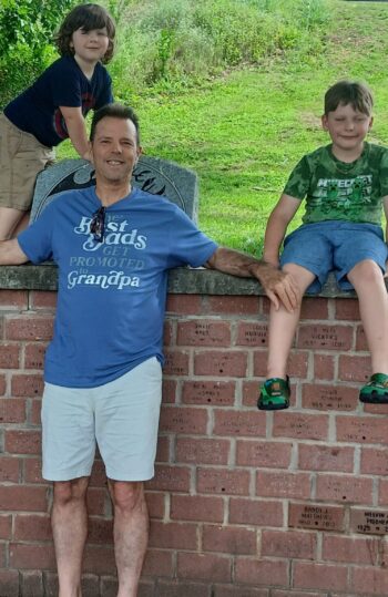 Grandkids and me